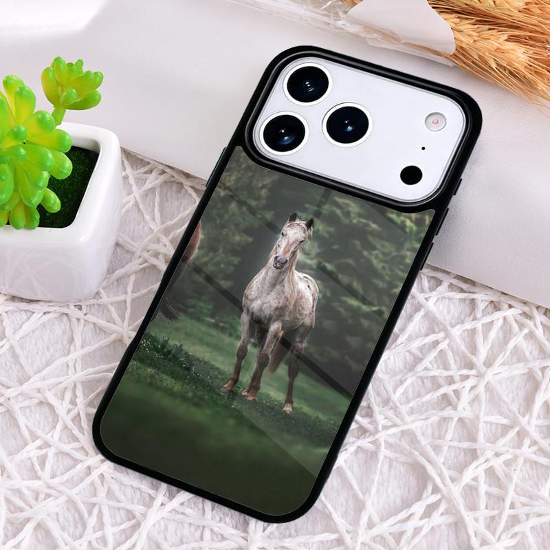Running animal horse soft Shockproof Phone Case for iPhone 17 Air 16e 15 11 12 14 13 Pro Max Cover Coque