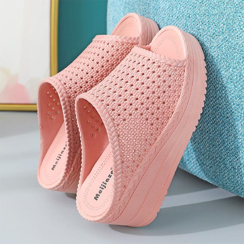 Comemore Women's Shoes 2025 Slippers New High-heeled Slipper Women's Summer Sandals Wedges Heel Ladies Sandal Sandalias Mujer 40