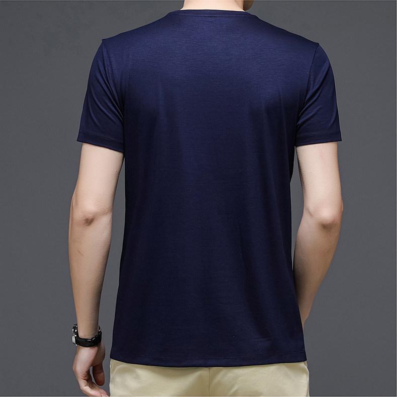 Men's Summer 2022 Pure Cotton Crew Neck T-shirt - Solid Color, Short Sleeve, Casual Fit