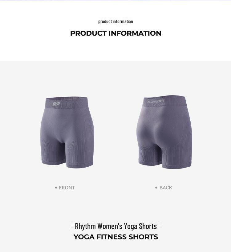 Bezešvé žraločí šortky na jógu s vysokým pasem - Zvedající hýždě a stahující břicho pro Pilates a fitness (YJ04)