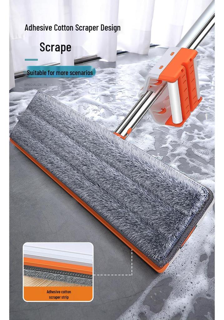 Hands-Free Lazy Mop: Efficient One-Wipe Clean for Large Floor Areas