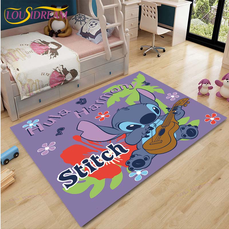 Anime Stitch Carpet Kids Carpets Living Room Tea Table Mats Bedroom Rug Washable Floor Mats Household Area Mat