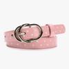 Womens Slim PU Leather Belt With Polka Dot Design Y2K Sweet Style Waistband Jeans Casual Fashion Accessory In Multiple