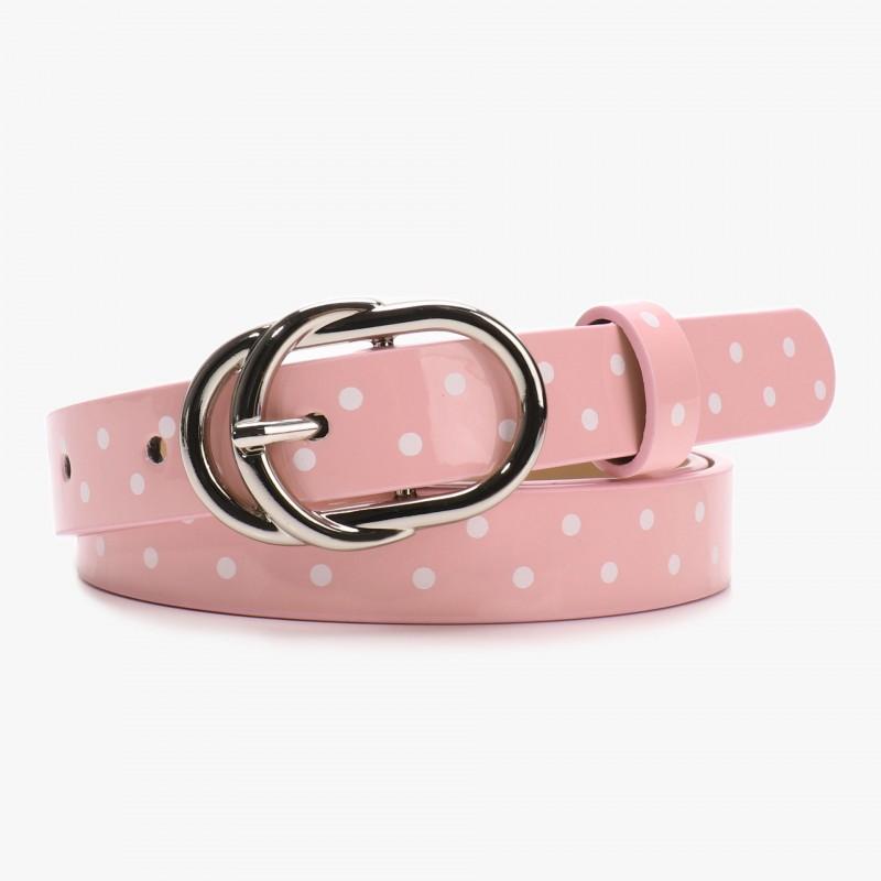 Womens Slim PU Leather Belt With Polka Dot Design Y2K Sweet Style Waistband Jeans Casual Fashion Accessory In Multiple