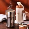 Vakuum-Thermobecher mit Temperaturanzeige, 450 ml, Edelstahl-Isolierbecher für Heißgetränke, auslaufsicherer Deckel, leicht zu reinigen, tragbarer Reisekaffee