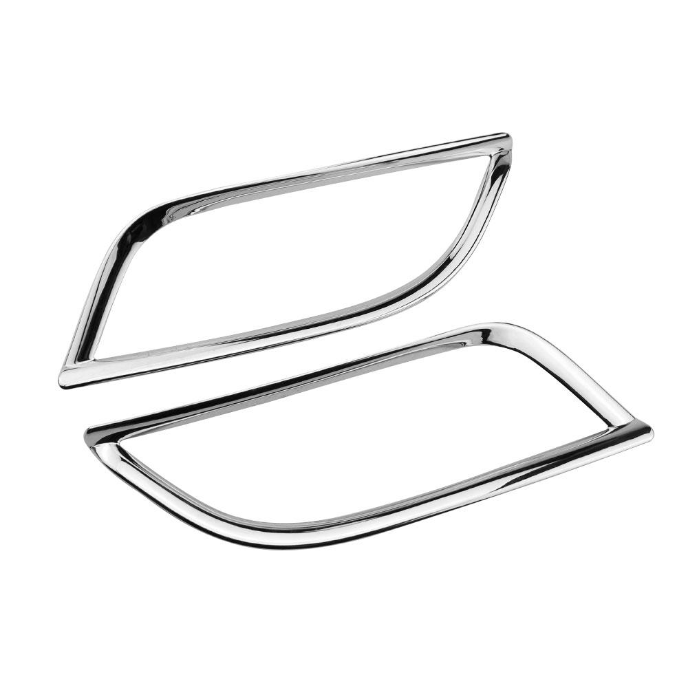 For Jeep Compass 2017 2018 2019 ABS Chrome Rear Bumper Reflector Fog Light Lamp Cover Sticker 2pcs