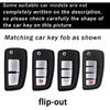 ontto Fit for Nissan Flip Key Fob Cover ABS Car Key Case Housing for Rogue Rogue Select