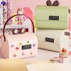 Kaninchenohren Aufbewahrungsbox mit Zahlenschloss Kinder Sparbox Sparschwein Große Kapazität Multifunktionaler Desktop Niedliche Organizer-Box