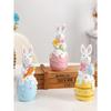 Easter Decorations, European Style Cute Easter Bunnies, Easter Eggs Decor, Resin Rabbit & Eggs Figurines, Home Party Gift Gifts Birthday Graduation