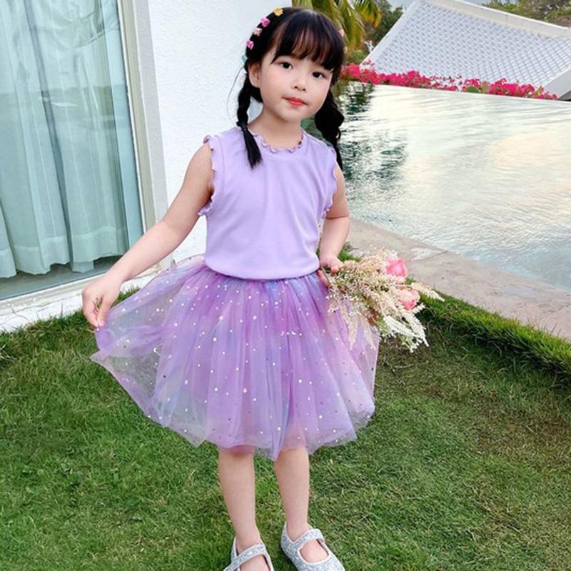 Letnie dziewczęce dzianinowe podkoszulki wspaniałomyślne fajne najniższe koszule na co dzień w cukierkowym kolorze topy