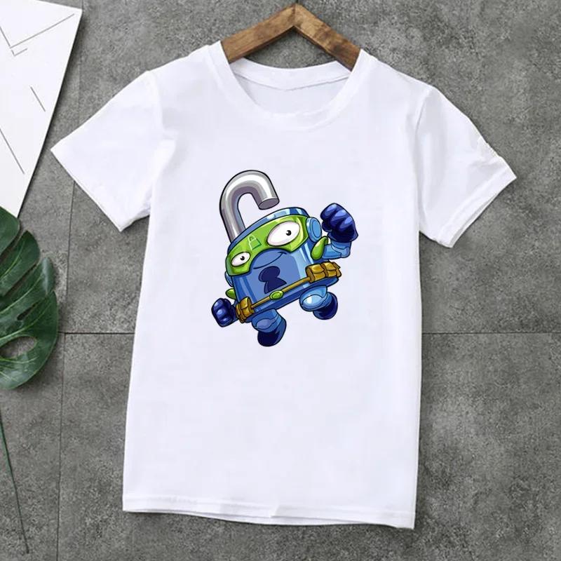 Summer Fashion Unisex T-shirt Cute Los Super Zings Series 4 Cartoon Kids T-Shirts Short Sleeve Print Boys Girls Tops