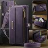 For iPhone XR 6.1 inch Case CASEME C39 RFID Blocking Zipper Wallet Stand Leather Cover with Strap