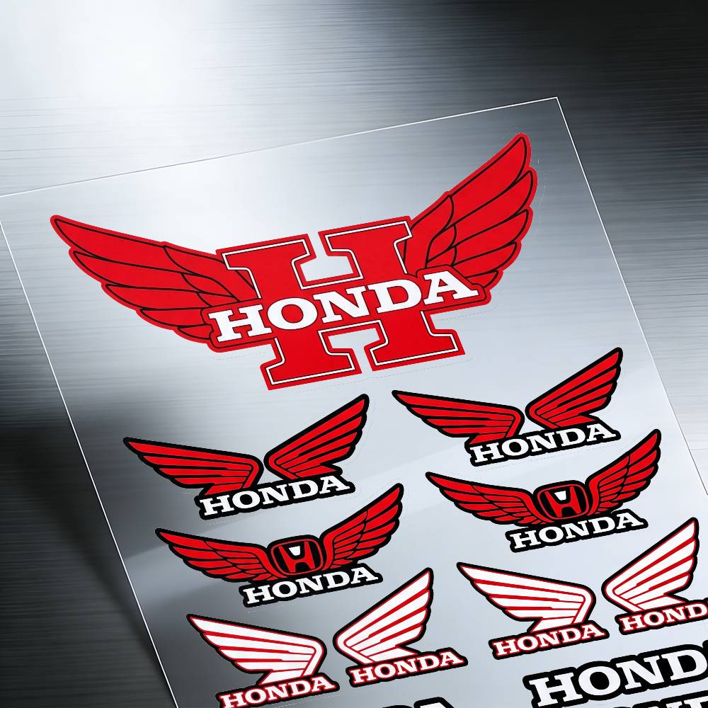 FOR HONDA HRC H WING Waterproof Reflective Motorbike Stickers Easy Peel Removable Decals for Motorcycle Car