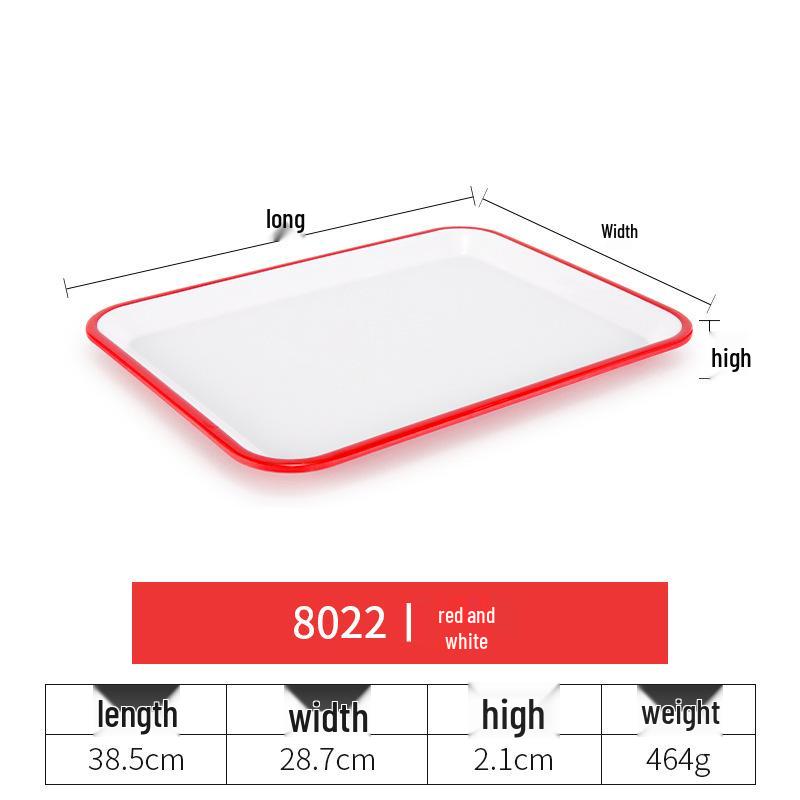 Kaibaiya Rectangular Melamine Tray: Versatile Plastic Tray for Appetizers, Tea, Meals, and Breads