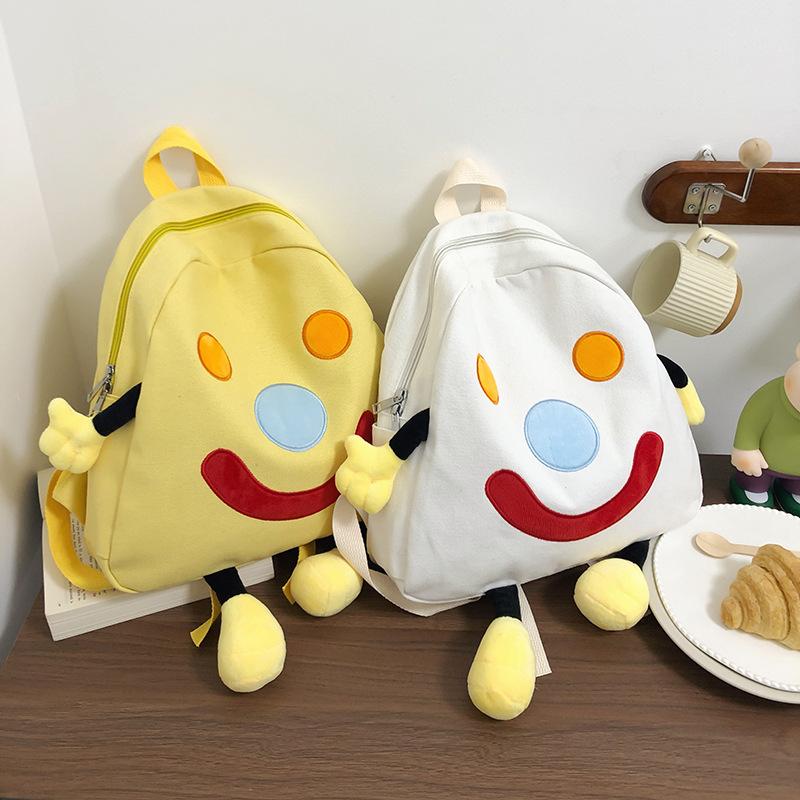 Schoolbag Japanese cute cartoon small schoolbag soft girl girl student canvas backpack female Korean version ugly cute travel backpack