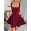 Women's Solid Color Dresses Elegant Style Solid Color Straps Short Dresses