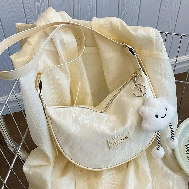

Simple small square bag 2024 summer new fashion simple casual tote bag simple fashion commuter messenger bag Without pendant бежевий