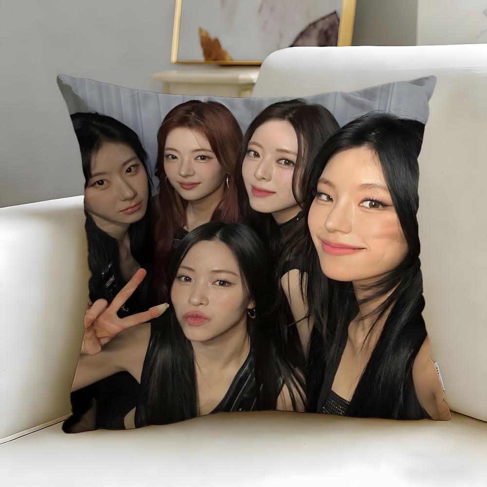 Kpop Style Group Itzy Cushion Cover Soft & Easy-Wash Pillow Case – Versatile For Couch, Bed, Travel And Office