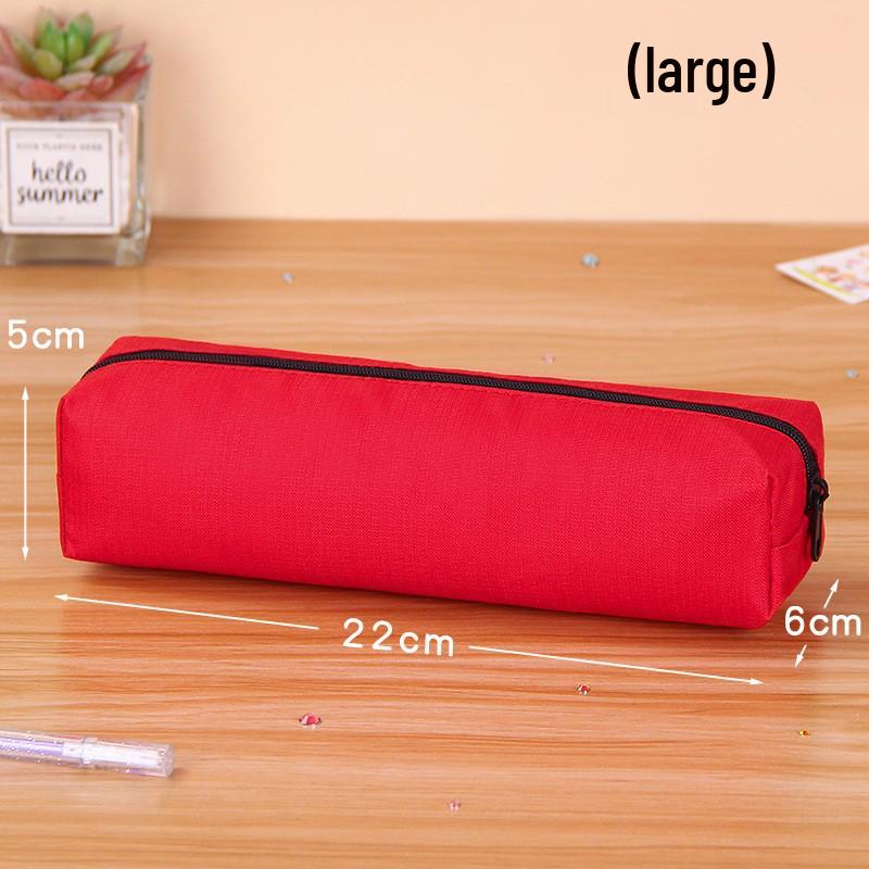 Solid Color Oxford Large Pencil Case - Customizable Student Stationery Bag with Logo Printing