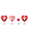 Romance 9.6inch Honeycomb Ball Pendant Paper Three-dimensional Dating ornament Valentine's Day Decoration for 6pcs/set Proposal