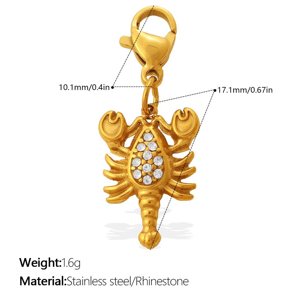 European and American Summer Ocean Series Diamond Starfish Dolphin Lobster Buckle Pendant DIY Vacation Wind Accessories