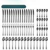 60-Piece Tableware 12-person Set American Station Flatware Set1010 Stainless Steel Tableware