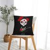 Sugar Skull Girl Playing  Flag Guitar Pillowcase Cushion Cover Decorations Halloween Horrible Pillow Case Cover Home