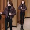 Down cotton fashionable and thin jacket women's down cotton jacket short warm foreign style small man