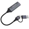 Video Capture Card 4K HD to USB C and A Low Latency USB 3.0 Sound Video Capture Card for Streaming Conference Teaching