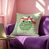 Autumu Mushroom Frog Pillow Case Square DoubleSided Sofa Cushion Cover Bedroom Bedside Pillow