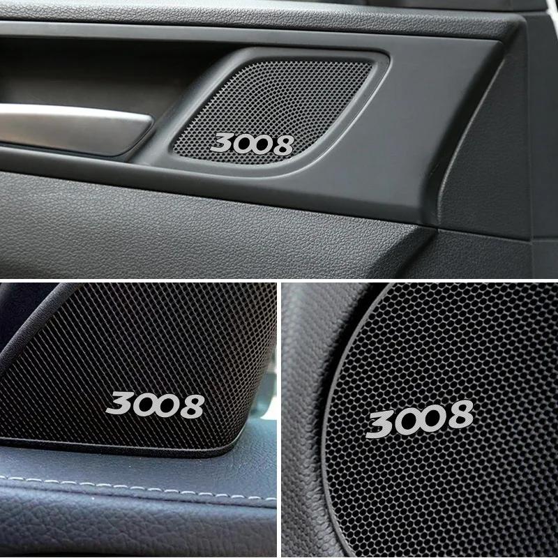 Aluminum Car Speaker q2o Badge Sticker for Peugeot 206 207 208 307 308 407 508 2008 3008 4008 5008 Emblem Accessories