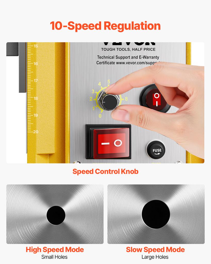 SucceBuy Magnetic Drill Boring Diameter Portable Electric Mag Drill Press Drilling Machine Metal Surface Industrial Improvement