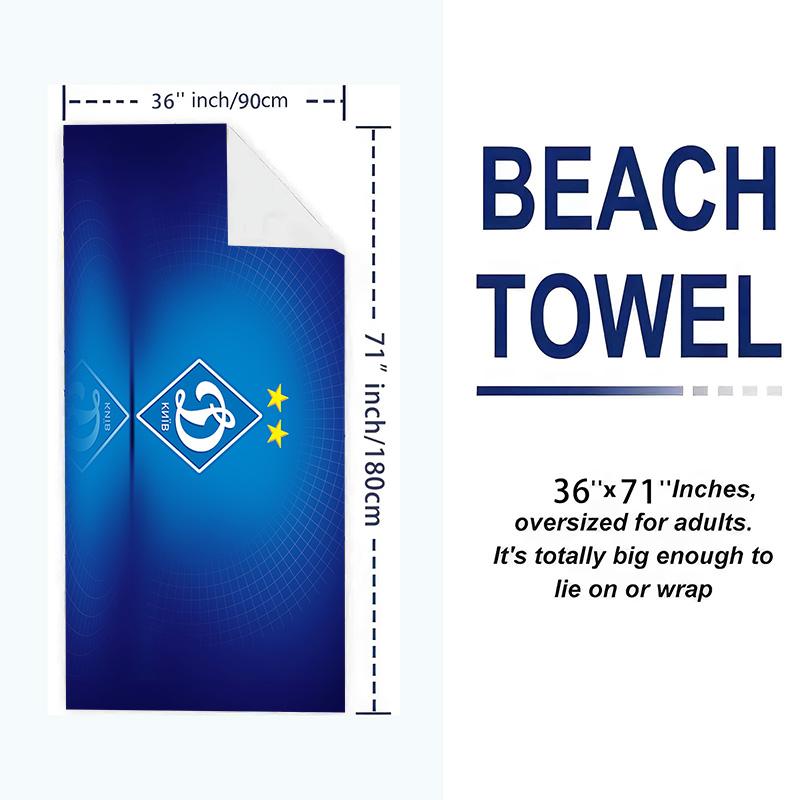 FC Dynamo Moscow Print Beach Towel, Large Soft Quick Dry Towel for Beach Camping Swimming