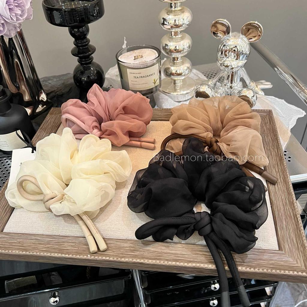 Elegant Silk Butterfly Knot Hair Tie - Fluffy, Sweet, High-Class Ponytail Holder