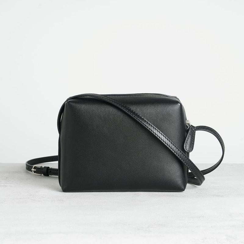 Import Ultra-Simple Row Series Regent Cowhide Bag Full Cowhide Inside And Out Single Leather Strap Mini Square Bag For Women