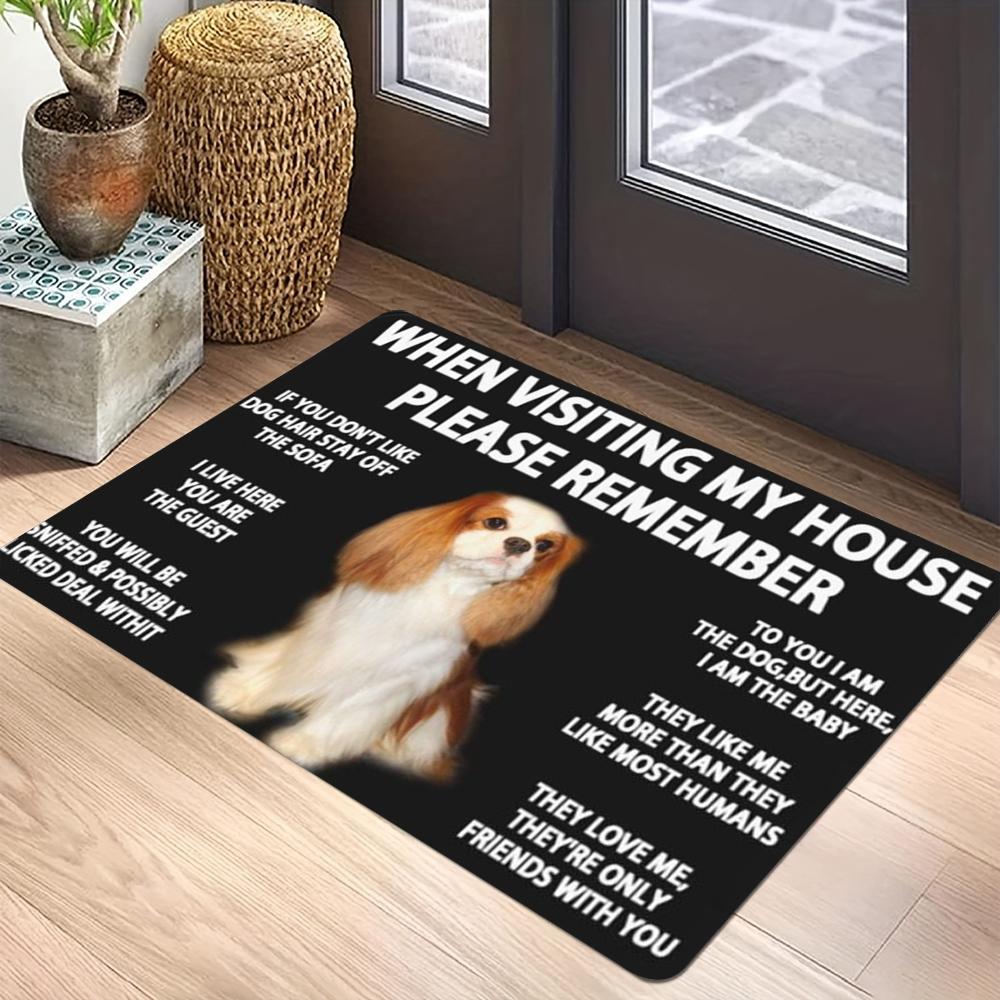 Pet Dog Photography Carpet Mat Rug Humorous Quote Puppy Yorkshire Terrier Labrador Collie Home Decoration Entryway DoorMat Black