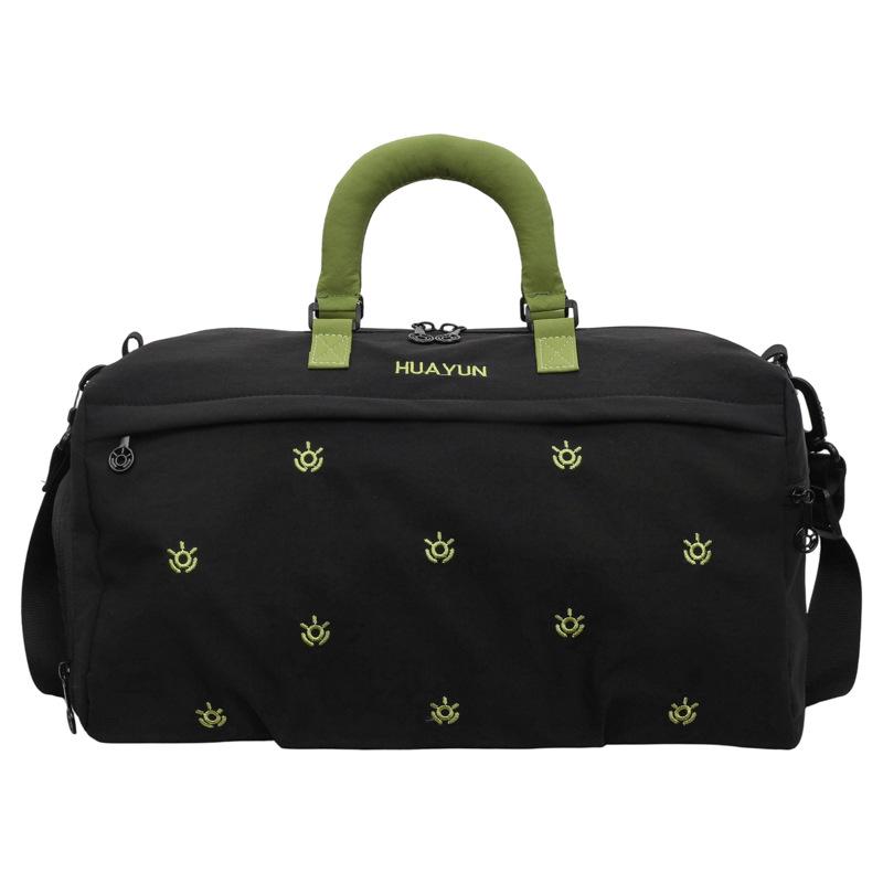 Bolsa de lona impermeable de nailon para mujer, bolsa de viaje, bolsa de gimnasio, bolso de mano con correa ajustable