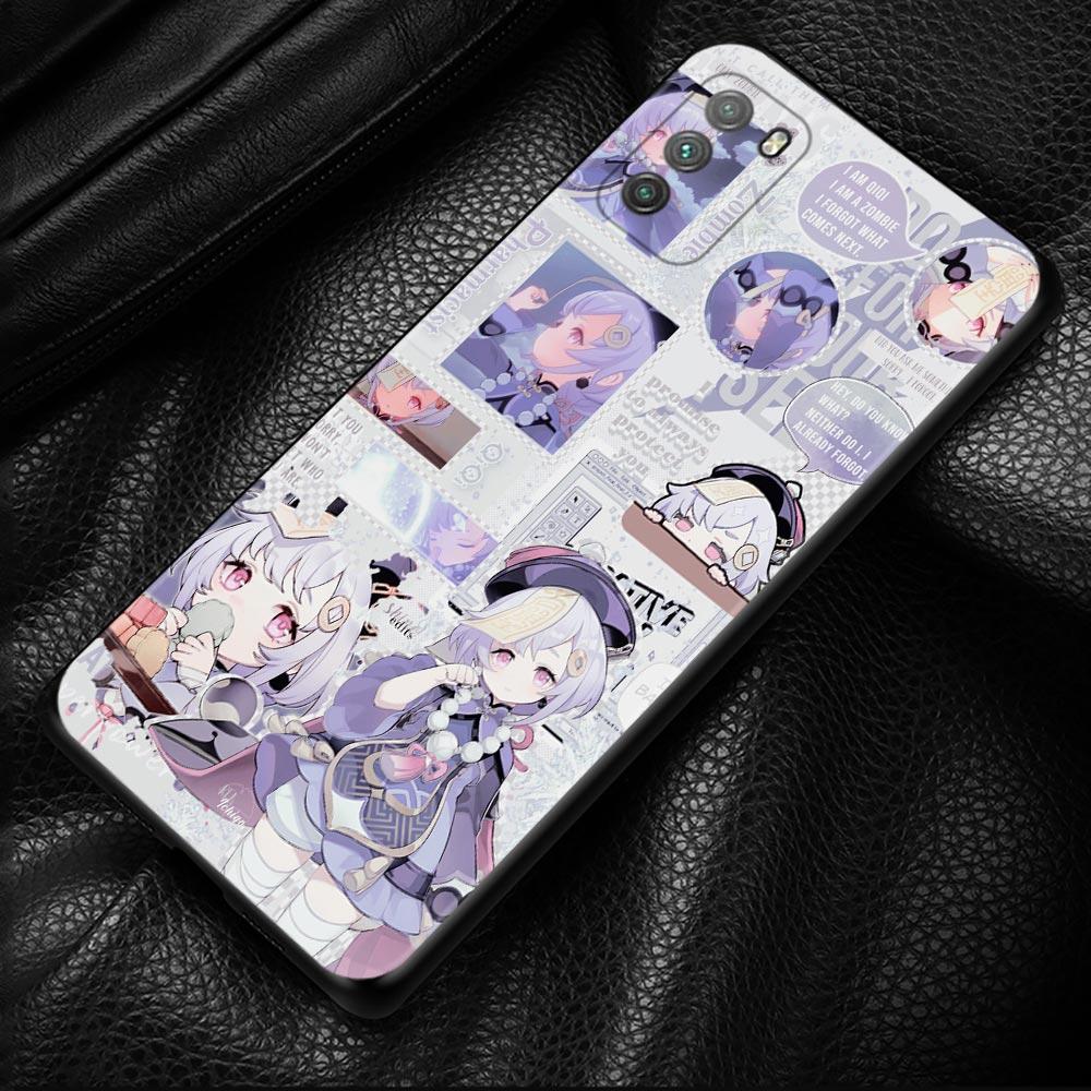 

Чехол для телефона Xiaomi POCO F3 X3 GT X3 M3 Pro X3 NFC Pocophone F1, силиконовый чехол, черный чехол Genshin Impact аниме Mi Poco M3