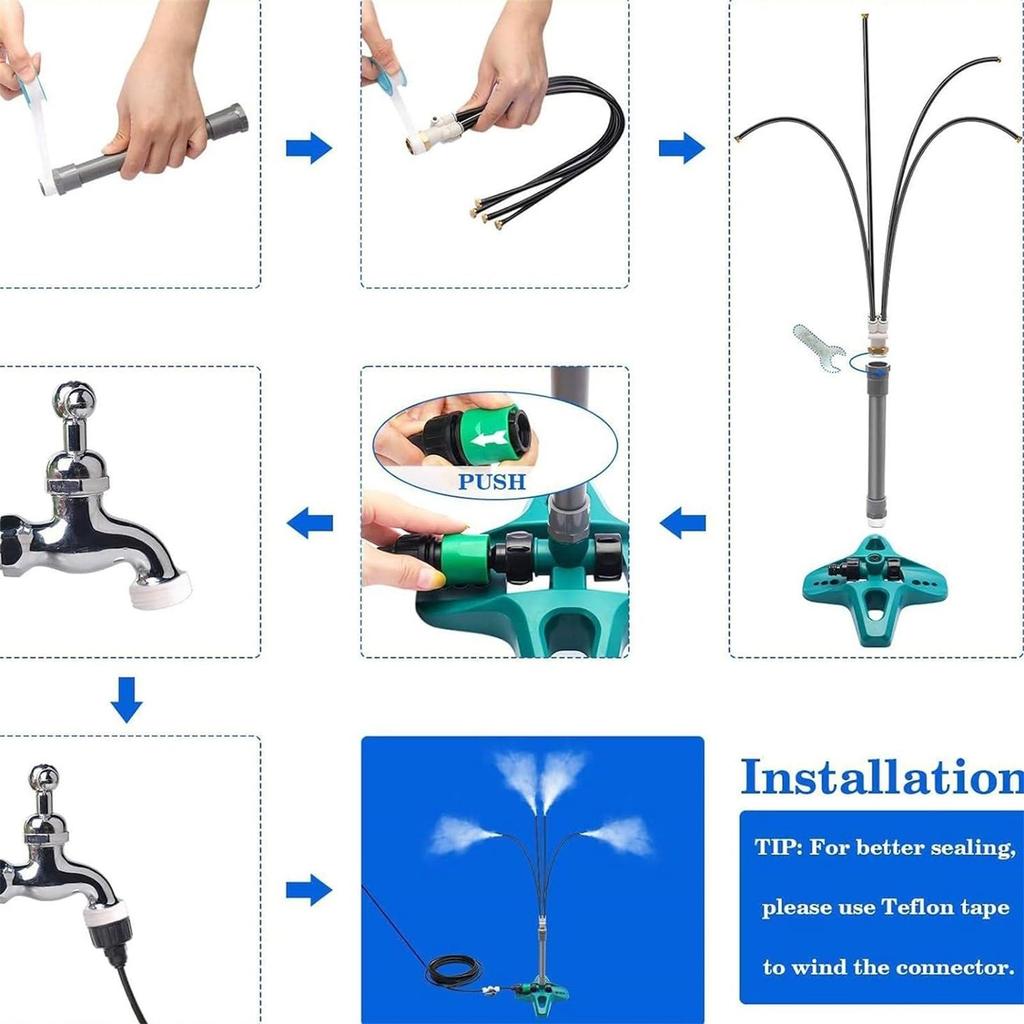 Standing Mister Portable Stand Sprayer Adjustable Height Stand Mister Standing Misting Cooling System For Water Mist Play Patio