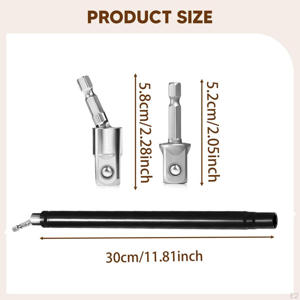Hohlsteckschlüssel 9/16" Schlagschrauber-Adapter, Universalgelenk, 1/2" Adaptermutter