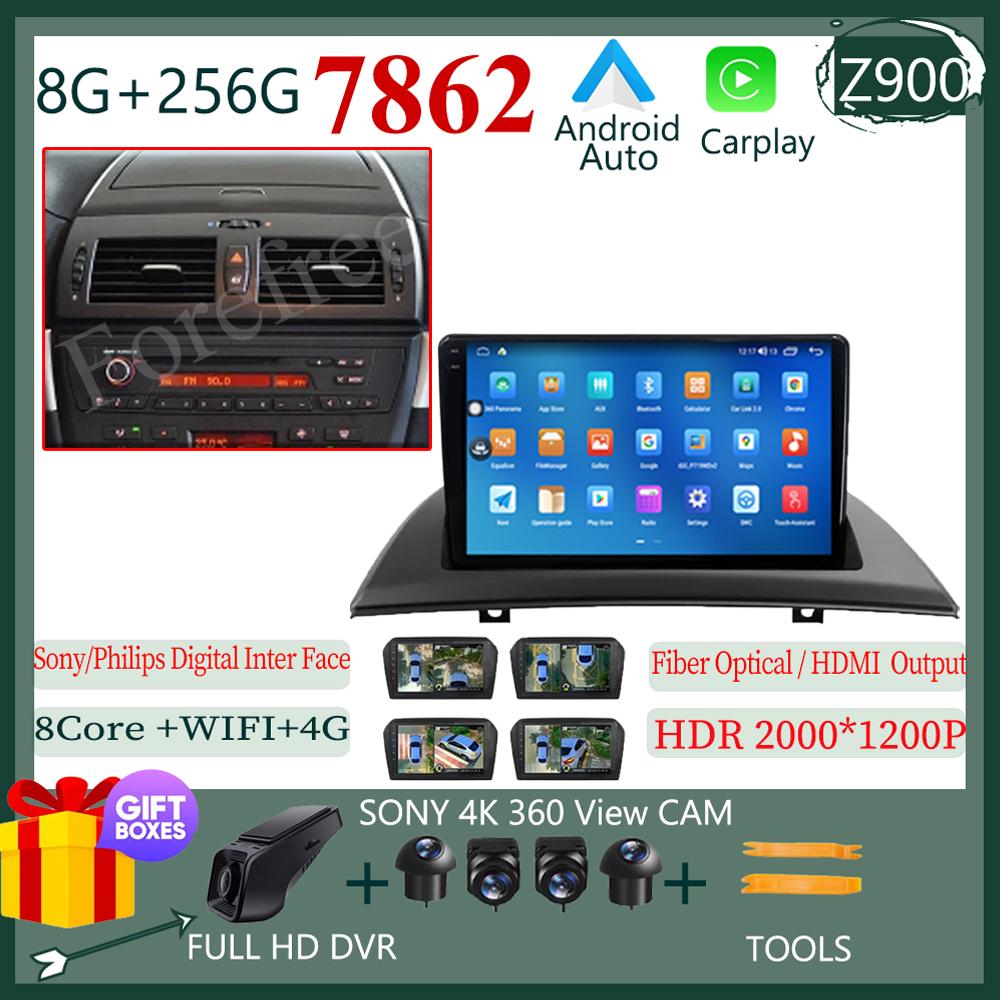 WIFI Android 13 For BMW X3 E83 2003 - 2011 Car Radio Video Player CarPlay Android Auto GPS Bluetooth Navigation No 2din DVD QLED