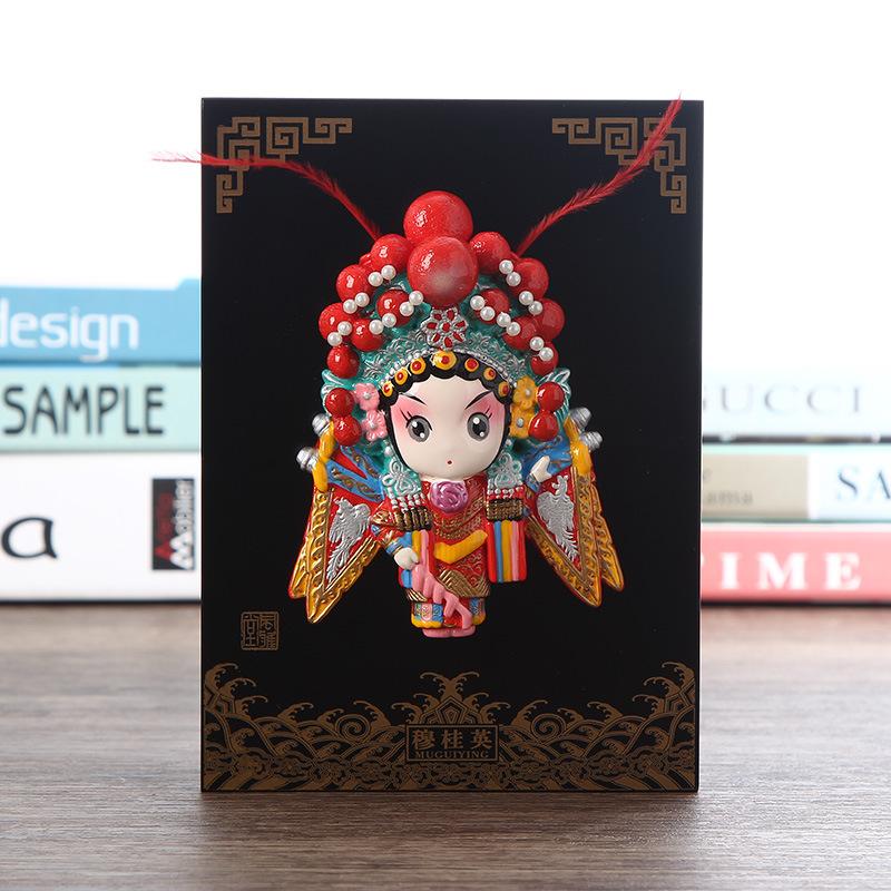 China Traditional Peking Opera Facial Makeup Ornaments Business Gift Souvenirs Home Decor Crafts Wedding Birthday New Year Gift
