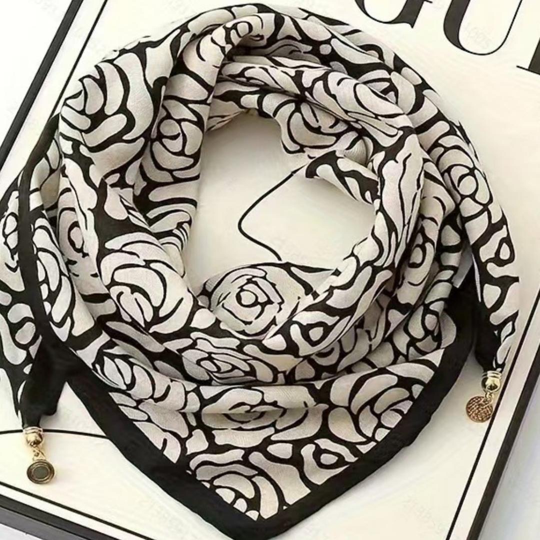 

Унисекс хлопковый льняной квадратный шарф - мягкий, дышащий, ветрозащитный и декоративный жаккардовый переплетенный модный