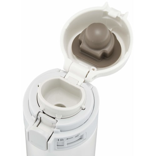 Zojirushi Stainless Steel Water Bottle, 300ml, One-Touch Open Type, White, SM-PC30-WA