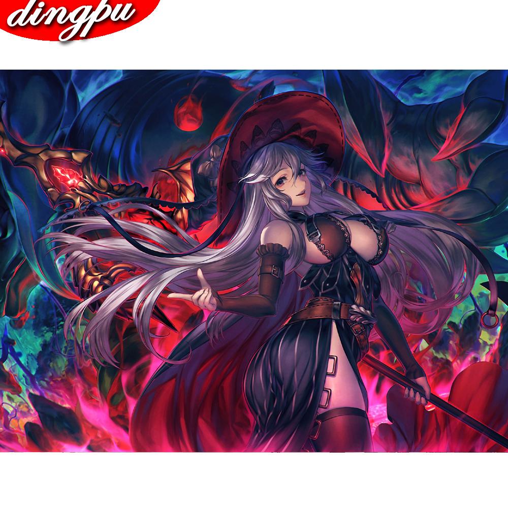 5D DIY Round Full Round Diamond Painting Anime Diamond Embroidery Complete Home Decorative Gift