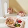 Dinosaur-Themed Children's Dinnerware Set: Divided Plate, Bowl, and Cutlery for Boys Aged 4-6