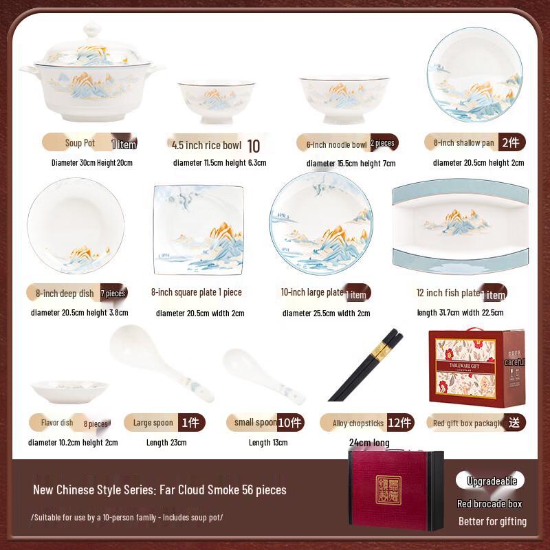 Mode Lanka Gold-Painted Ceramic Dinnerware Set