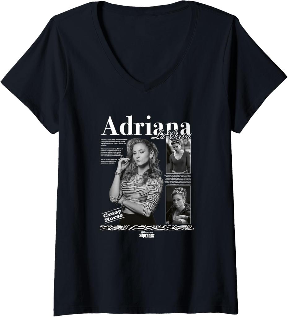 Women's The Sopranos Adriana Officially Licensed V-Neck T-Shirt