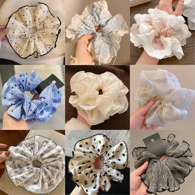 Fabric Super Fairy Large Intestine Hair Band Girl Heart Atmosphere Versatile Head Flower Fresh Fashion Temperament Headgear Hair Accessories