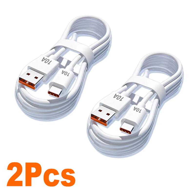 1/2/3Pcs 10A Cable 120W Super Fast Charging USB to Type C Cable For Android Highspeed Data Transfer For Xiaomi Redmi 2M Cable